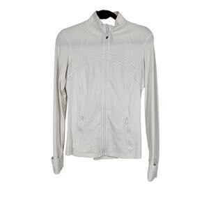 Lululemon White Opal Define Jacket Luon Full Zip Lightweight Vent Jacket Size 8